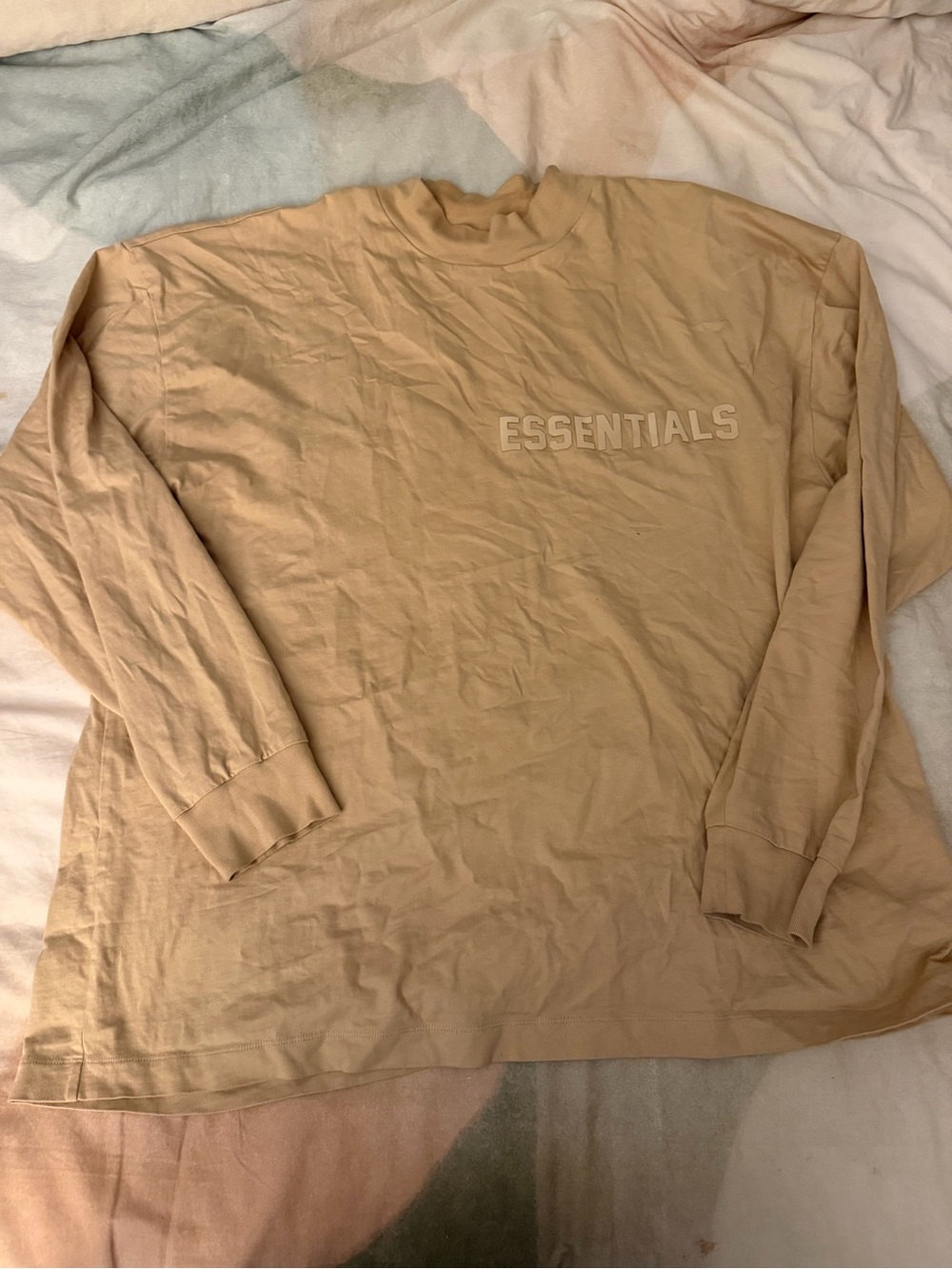 ESSENTIALS | Men’s Long Sleeve Tee in Beige